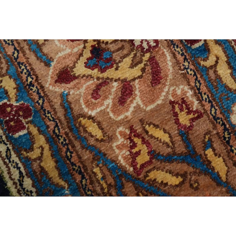 Hand Knotted Traditional Silk Red Geometric Area Rug - 5' 1'' X 3' 4''