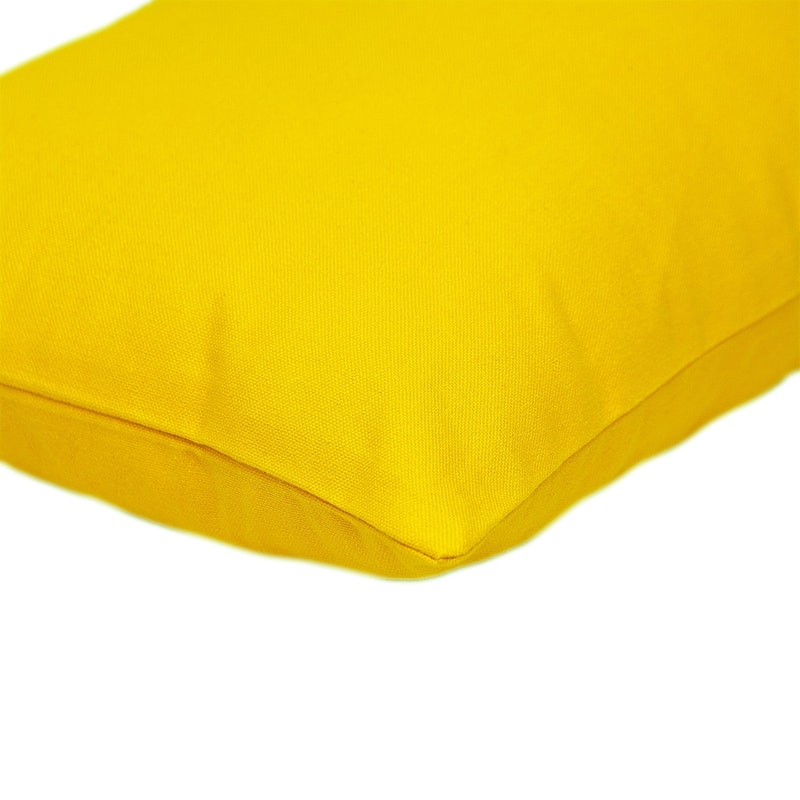 Rectangular Cotton Throw Pillow with Zipper - 18" - Mustard Yellow
