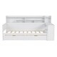 preview thumbnail 6 of 15, Wooden Twin Size Daybed with Storage Shelves, Multi-functional Bed with 2 Storage Drawers and Study Desk, Antique White