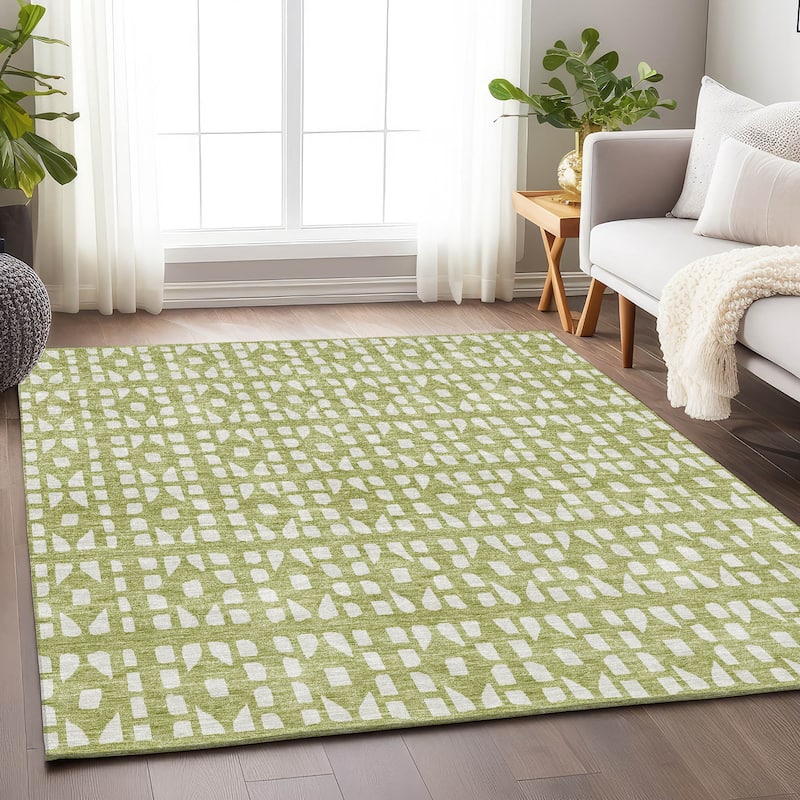 Premium Washable Super Soft Modern Imprints Mayfield Rug - Aloe - 2'6" x 3'10"