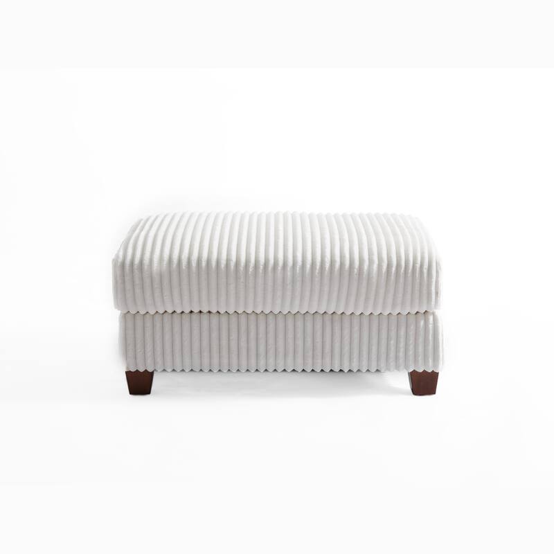 36" Wide Oversized Upholstered Chaise Lounge Accent Chair with Ottoman