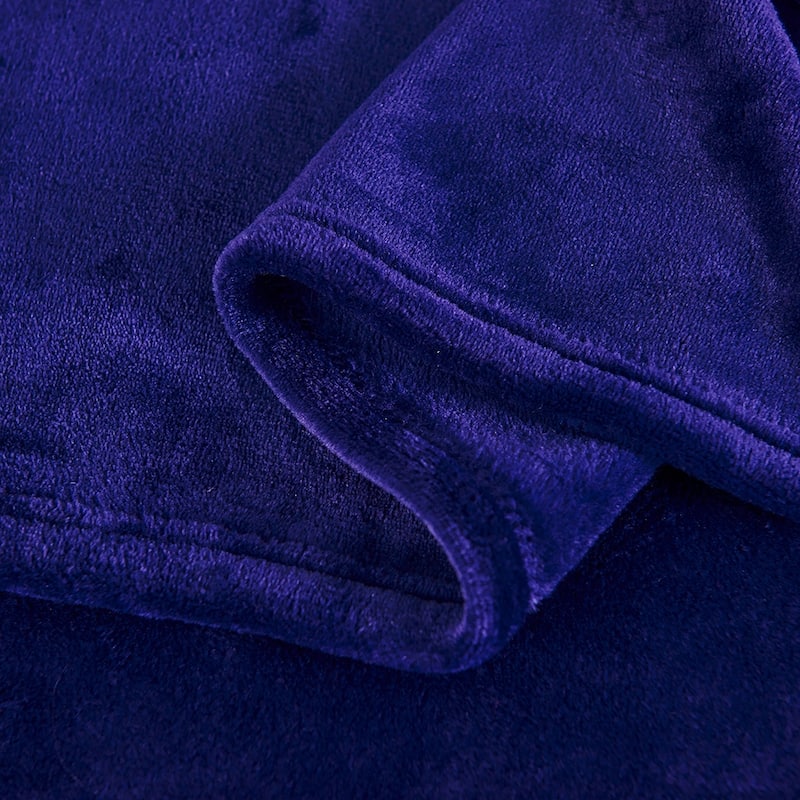 Large Solid Velvet Plush Fleece Blanket