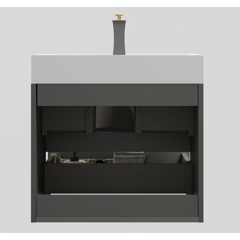 24" Bathroom Vanity with Sink, Large Storage