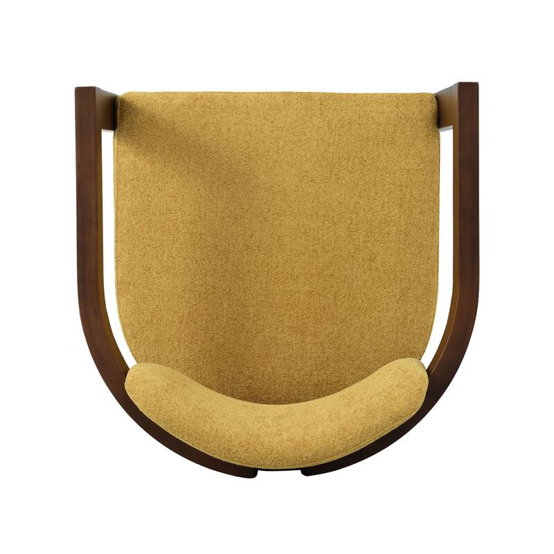 Modern Set of 2 Dining Chairs with Armrests Cushioned Backrest, Solid Wood Frame for Dining Room Living Room and Café