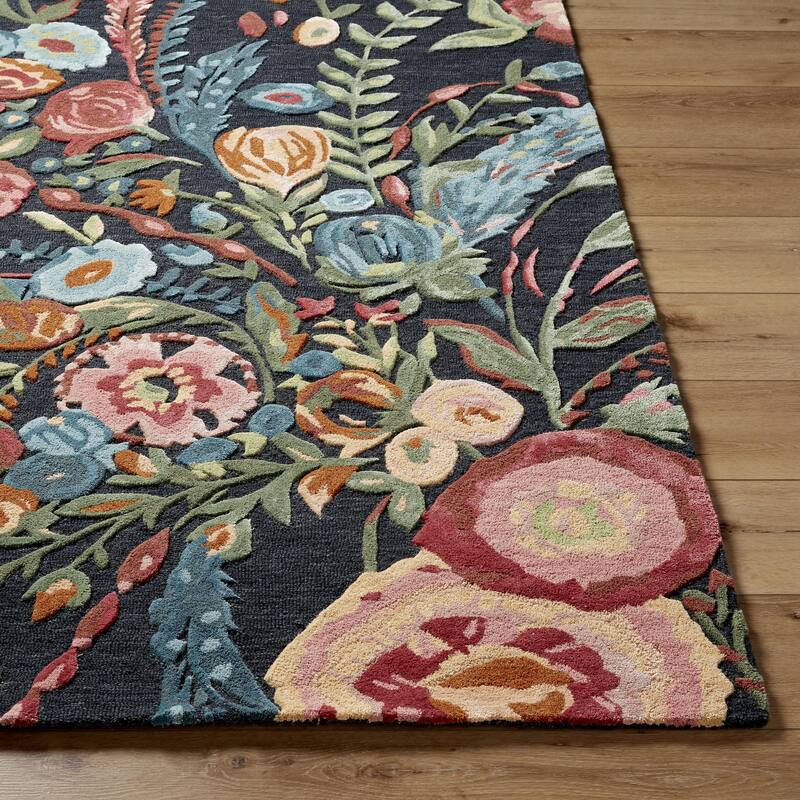 Sergio Coastal Floral and Botanical Area Rug