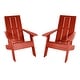 preview thumbnail 32 of 33, HIGHWOOD 2-Piece Modern Adirondack Chairs Rustic Red