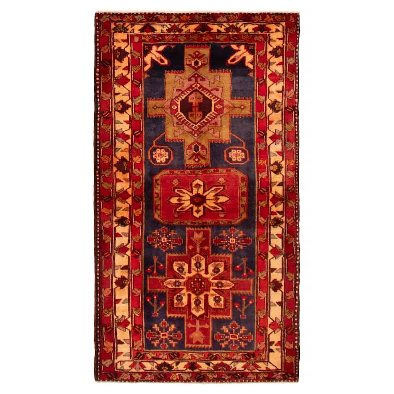 ECARPETGALLERY Hand-knotted Konya Anatolian Red Wool Rug - 3'10 x 7'0 - Red - 3'10 x 7'0
