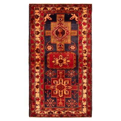 ECARPETGALLERY Hand-knotted Konya Anatolian Red Wool Rug - 3'10 x 7'0