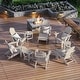 preview thumbnail 128 of 156, Aderson Outdoor Poly Adirondack Chair With Ottoman And Side Table 12-Piece Set
