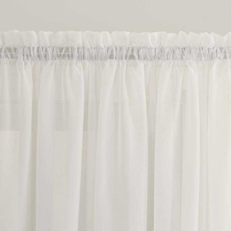 No. 918 Emily Voile Sheer Rod Pocket Door Curtain Panel, Single Panel