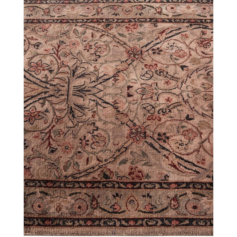 Overton Hand Knotted Wool Vintage Inspired Modern Contemporary Overdyed Pink Runner Rug - 2' 8" x 4' 3"