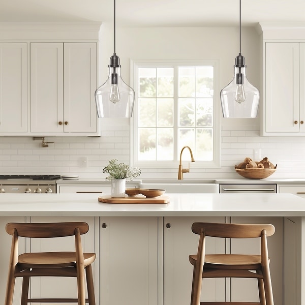 INK IVY Auburn Bell Shaped Hanging Glass Pendant Light On Sale Bed Bath Beyond 17292442