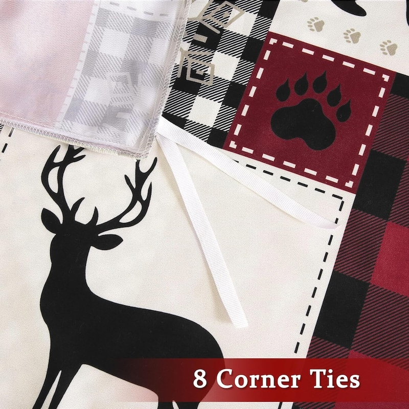 Christmas Reindeer Theme Duvet Cover and Pillow Shams Set, Bedding Set