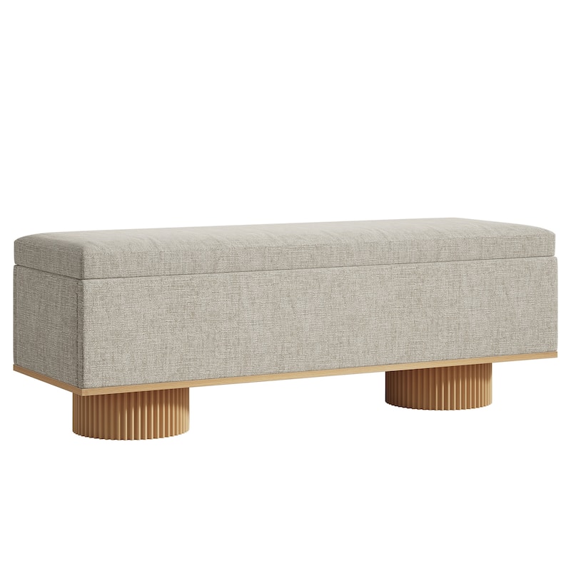 Storage Bench with Padded Seat Cushion Shoe Bench with Flip Up Storage for Entryway