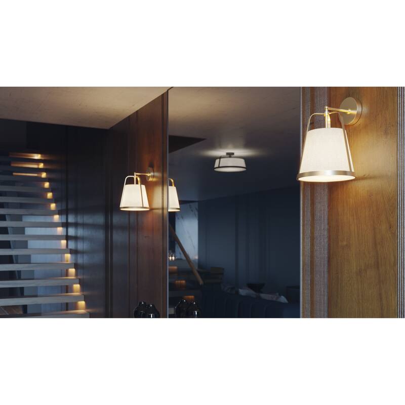 AFX Lizzette 15'' Med Base Sconce - Light Antique Brass