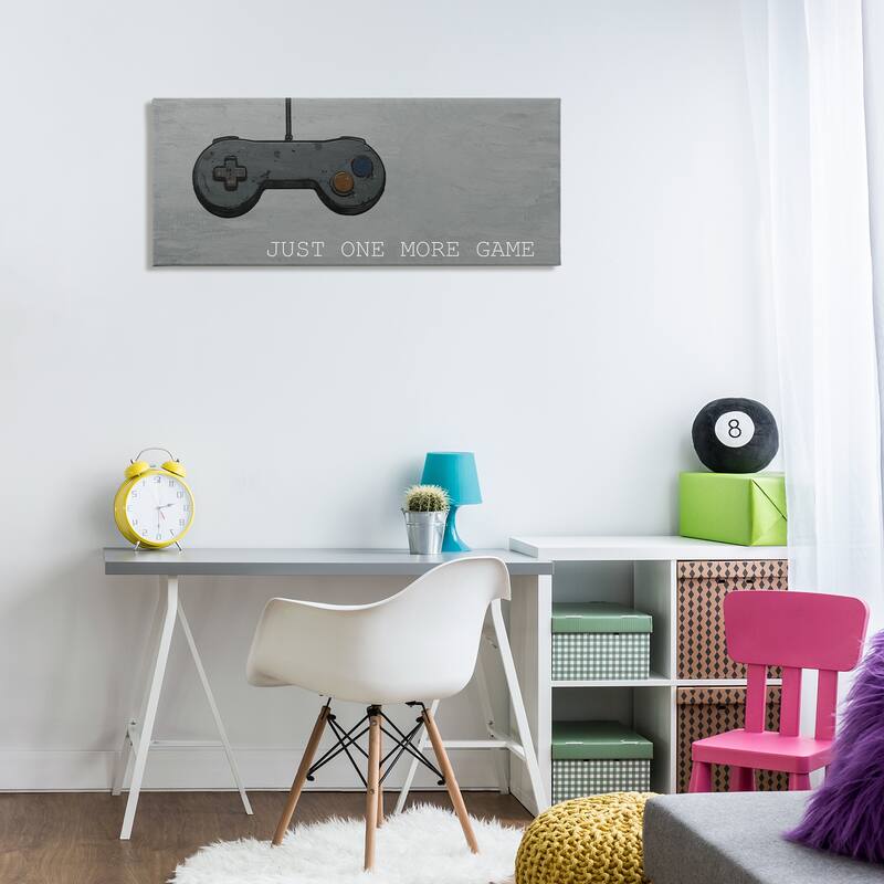 Stupell Just One More Rustic Gaming Canvas Wall Art Design By Kim Allen