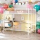 preview thumbnail 11 of 18, Full Metal Loft Bed With Desk and Metal Grid,Sturdy Construction