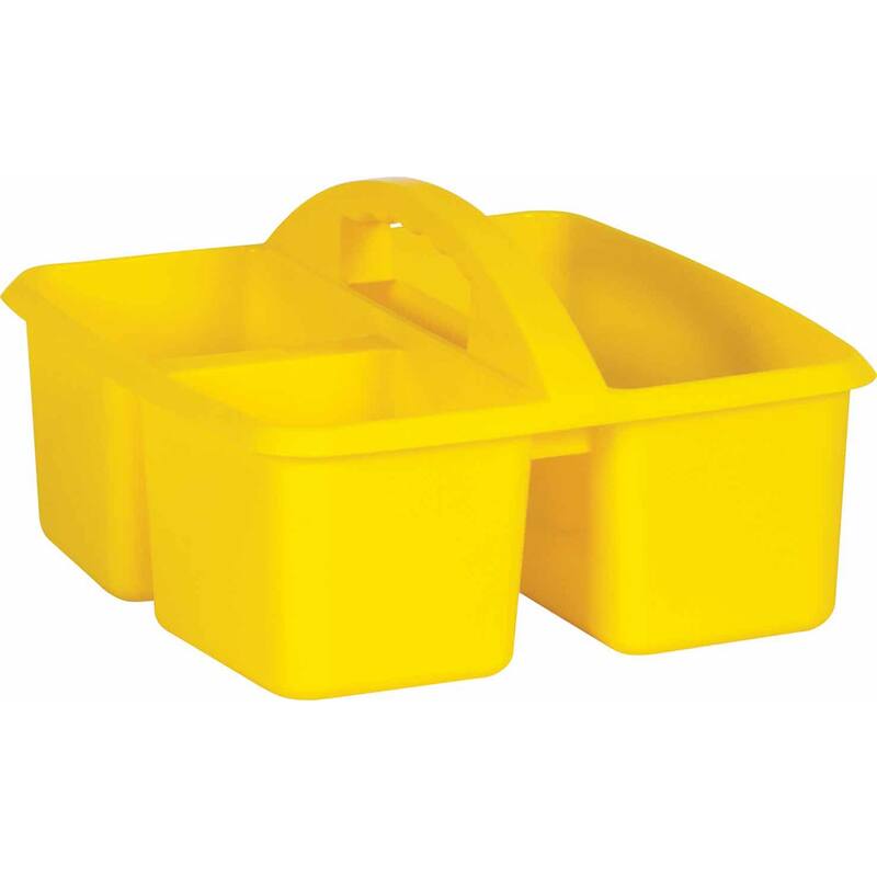 Teacher Created Resources Yellow Plastic Storage Caddy, Pack of 6