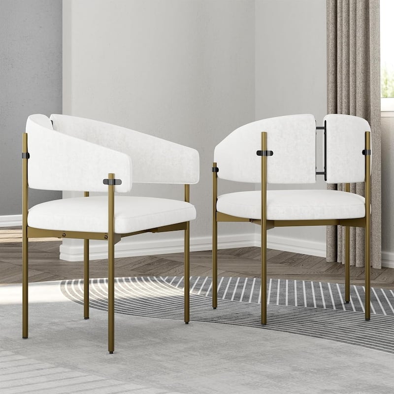 Classic and Luxurious Barrel Dining Chairs with Arms