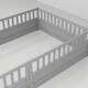 preview thumbnail 15 of 29, Full Size Floor Bed Frame with Tall Guardrails and Access Opening Play