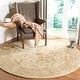 preview thumbnail 40 of 80, SAFAVIEH Handmade Antiquity Therese Traditional Oriental Wool Rug 3'6" Round - Ivory/Brown - Round