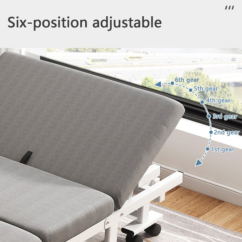 75" Portable Folding Bed Rollaway Guest Bed Twin Size with Mattress Pad