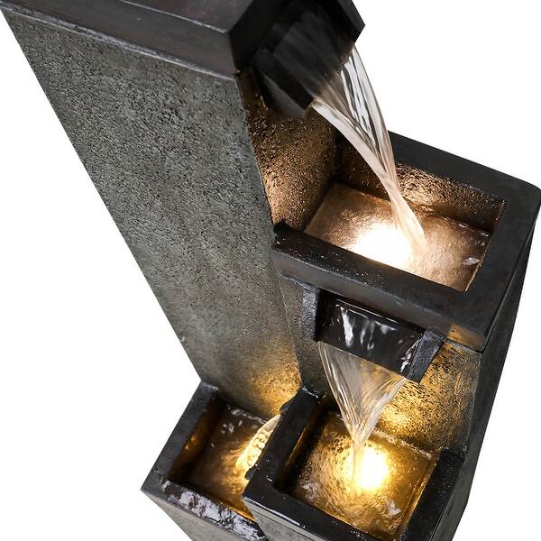 39.3'' H 4-Tier Outdoor Indoor Water Fountains Decor For Garden,Patio