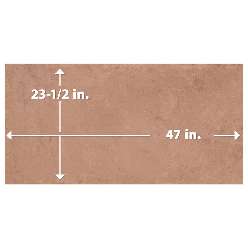 Merola Tile Cythere Rosso Veneziano 23-1/2" x 47" Porcelain Floor and Wall Tile