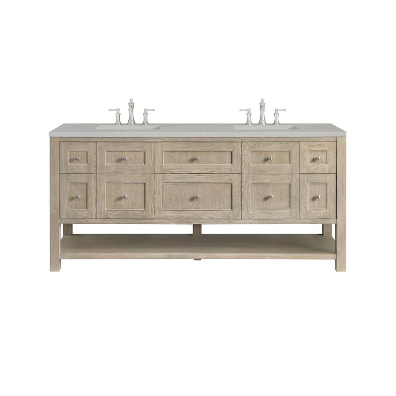 James Martin Vanities Breckenridge 72" Double Vanity, Whitewashed Oak