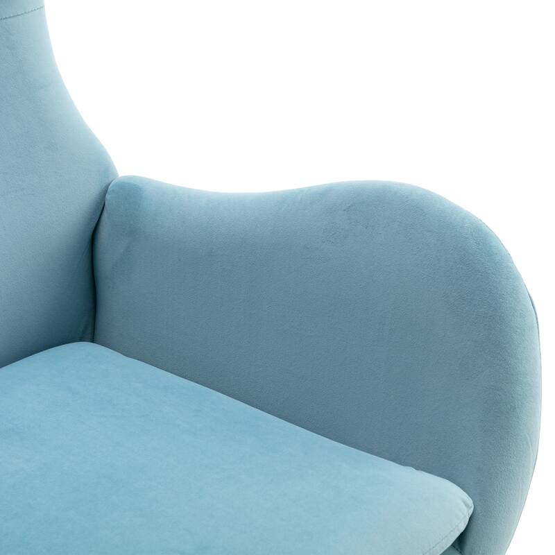 Rocking Chair With High Backrest And Armrests