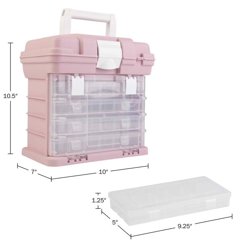 Portable Tool Box - Small Parts Organizer with Drawers and Customizable Compartments for Hardware, or Crafts by Stalwart