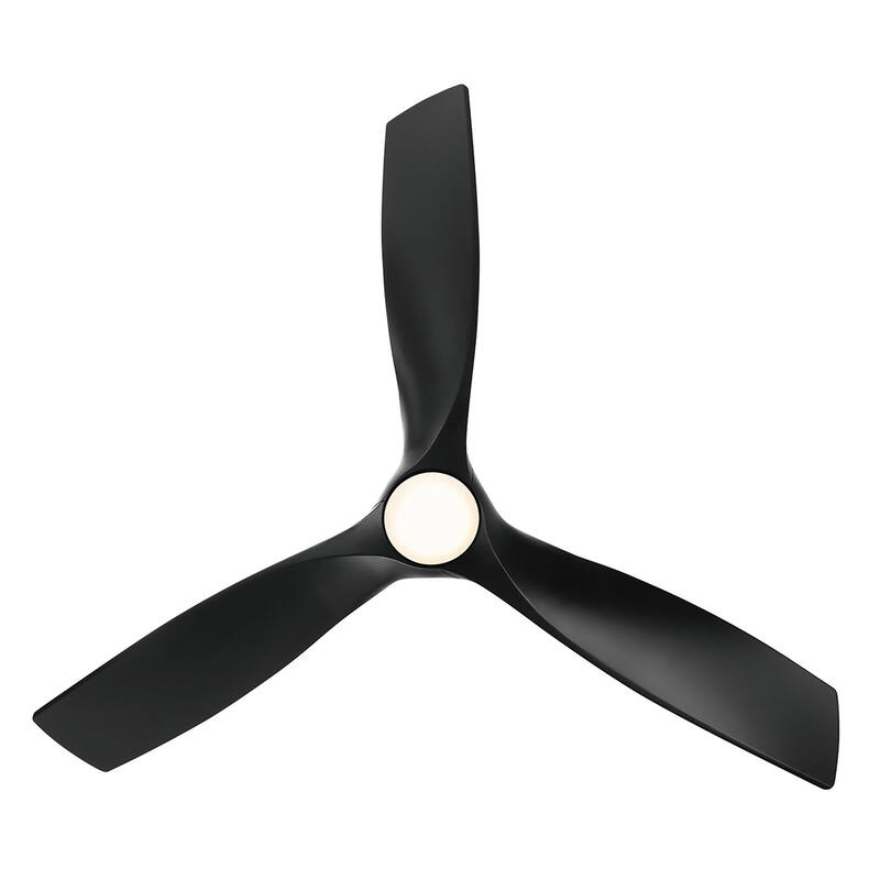 Zephyr Indoor and Outdoor 3-Blade Smart Ceiling Fan 62in with 3000K LED Light Kit and Remote Control with Wall Cradle
