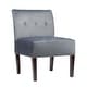 preview thumbnail 7 of 51, Samantha Indoor Living Room Velvet Slipper Chair by Sole Designs Steel