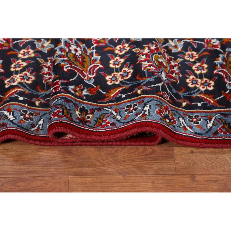 Red Kashan Turkish Rug Floral Oriental Machine-Made Carpet - 9'8" x 12'10"