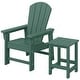 preview thumbnail 128 of 193, Laguna Kids Outdoor Poly Adirondack Chair With Side Table 2-Piece Set Dark Green