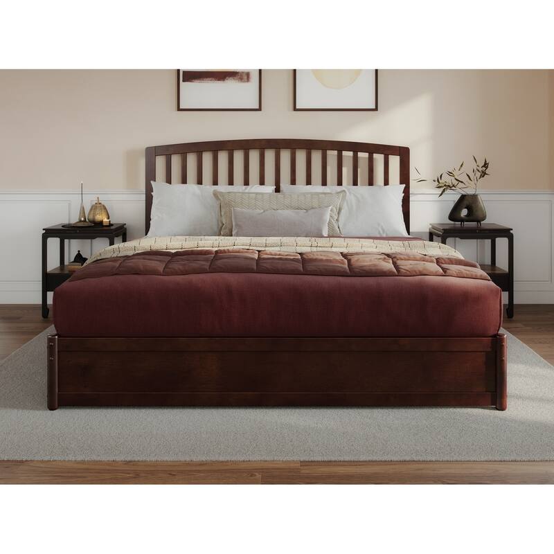Lucia Platform Bed with Panel Footboard and Storage Drawers
