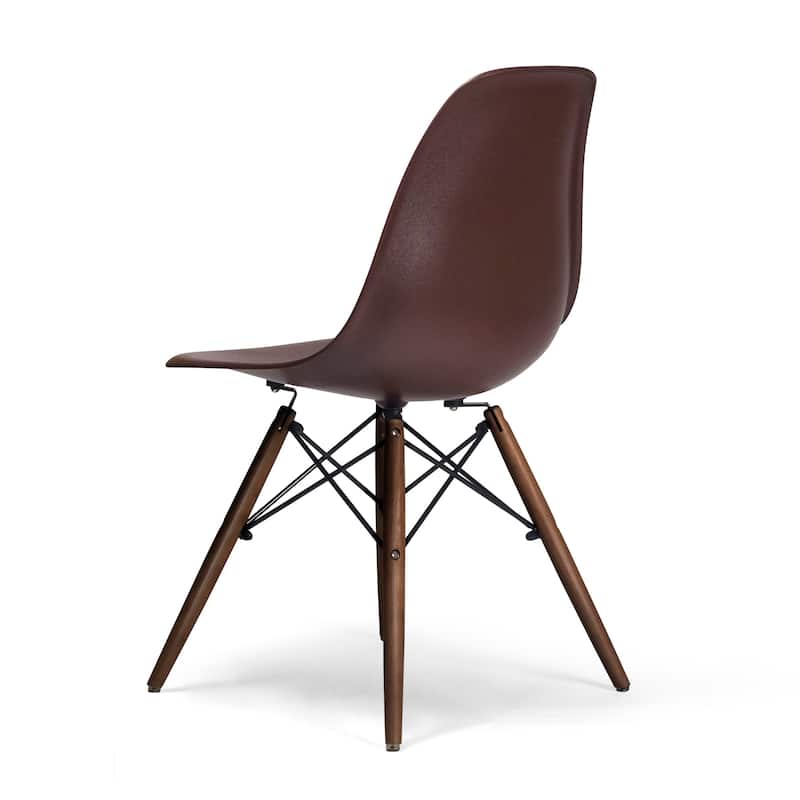 Paris-2 Side Chairs with Walnut Legs (Set of 2)