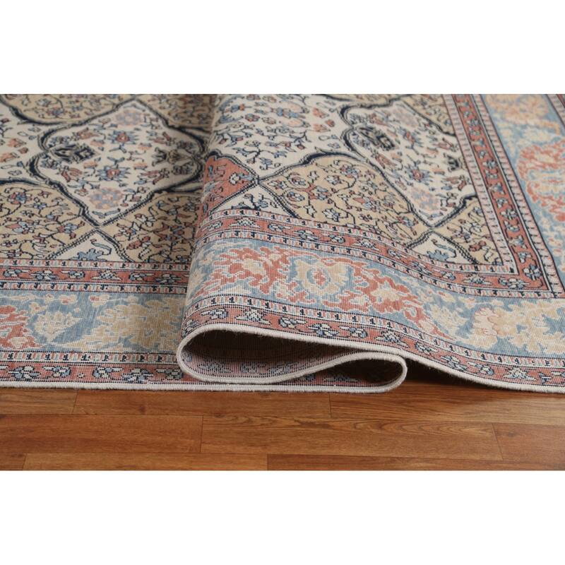 Geometric Bakhtiari Turkish Oriental Area Rug Hand-knotted Wool Carpet - 9'9" x 13'0"