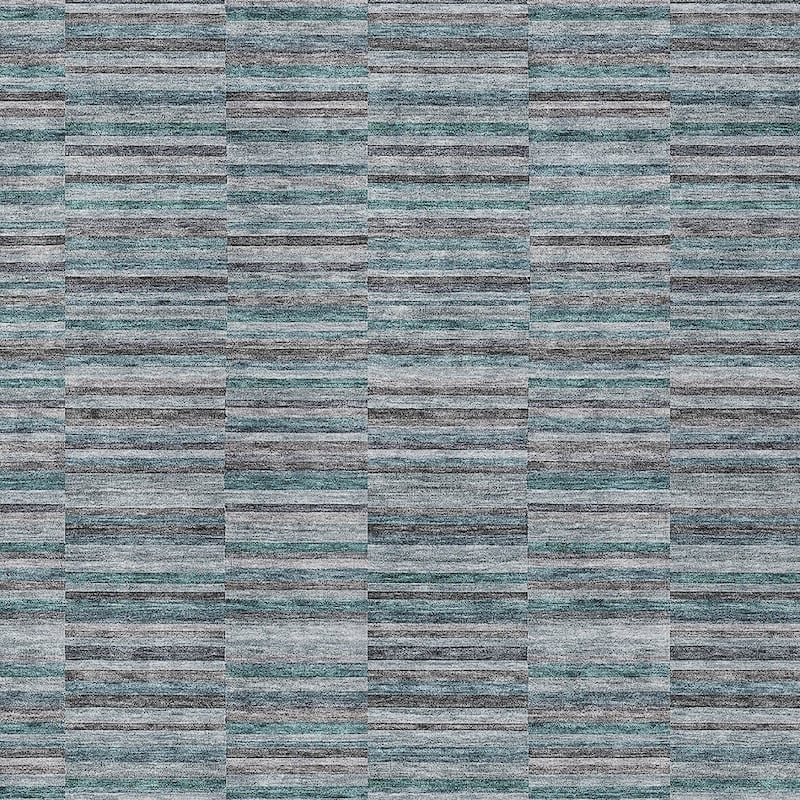 HomeRoots Striped Transitional Rectangle Outdoor Rug