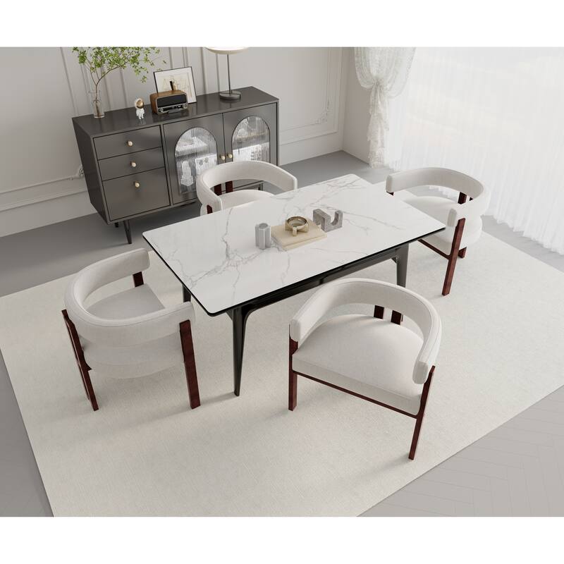 Chenille Barrel Chair Set Set of 2