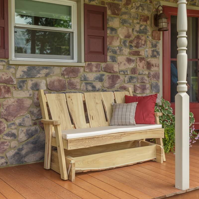 Live Edge Locust Wood 5' Timberland Glider Bench