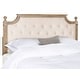 preview thumbnail 1 of 1, SAFAVIEH Rustic Wood Beige Tufted Linen Full Headboard