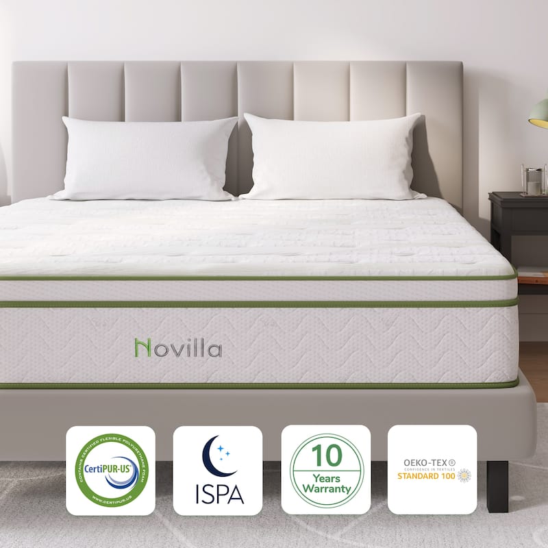 Novilla 10-inch Gel Memory Foam Hybrid Pocket Spring Mattress