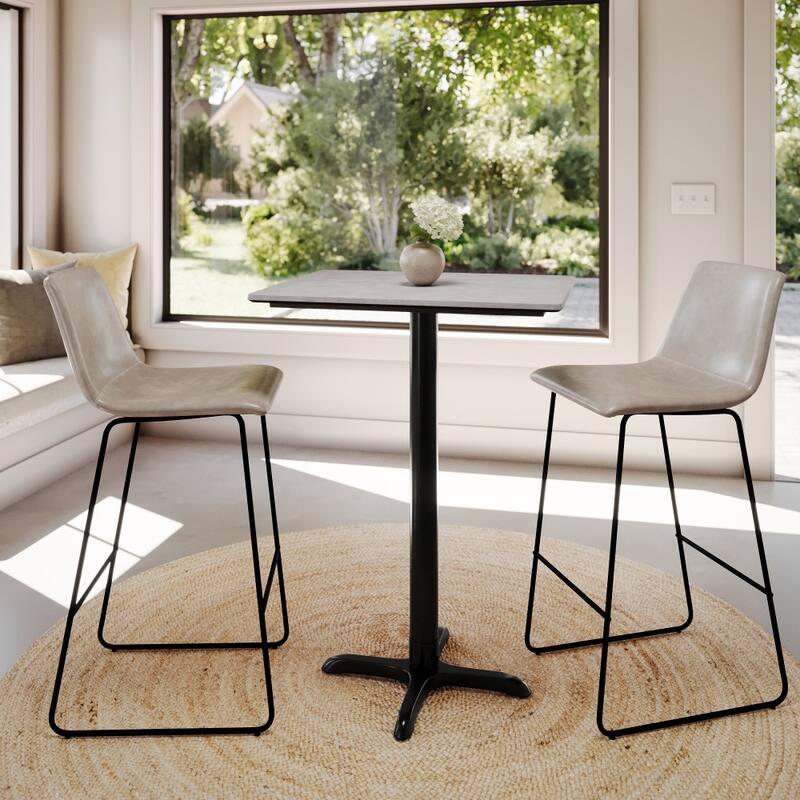 Commercial HPL Tabletop with Bar Height Crisscross Base - 29.75"W x 23.75"D x 42"H