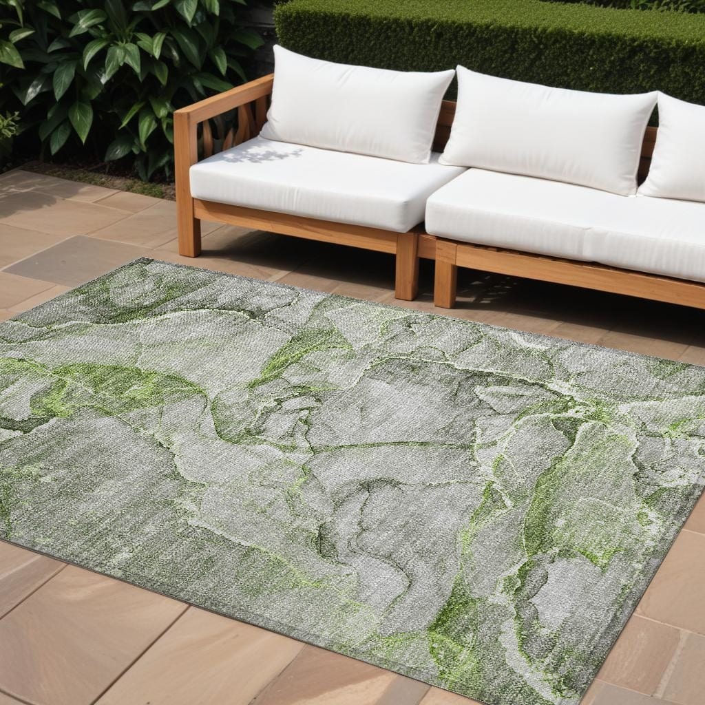 Allus Artistic Abstract Weather Resistant Classic Meets Modern Outdoor Rug