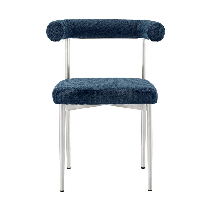 Shannon Upholstered Curved Back Barrel Kitchen Dining Chairs - Set of 2