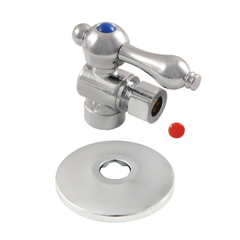 Kingston Brass 1-3/4" High Quarter Turn Angle Stop Valve with Flange - Polished Chrome