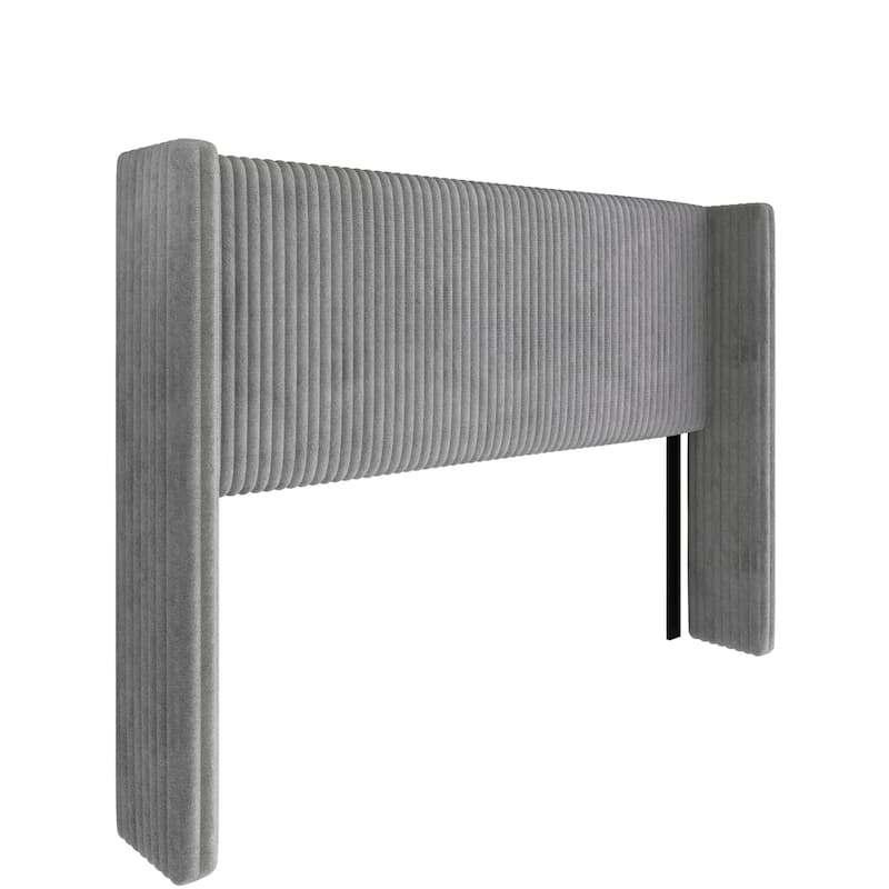 Clayfell Lenox Upholstered Wingback Headboard, Soft Corduroy, Easy to Assemble