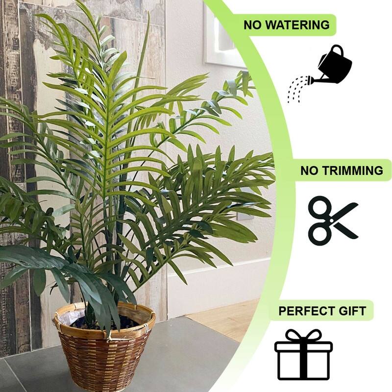 Admired By Nature Artificial Paradise Palm Tree Plant in Woven Basket