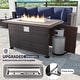 preview thumbnail 24 of 28, Kullavik 15PCS Outdoor Patio Furniture Set with Fire Pit Table & Glass Top Coffee Table